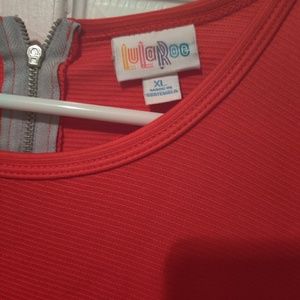 LuLaRoe solid red XL Amelia NWOT